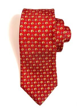 Salvatore Ferragamo Silk Print Bird Tie